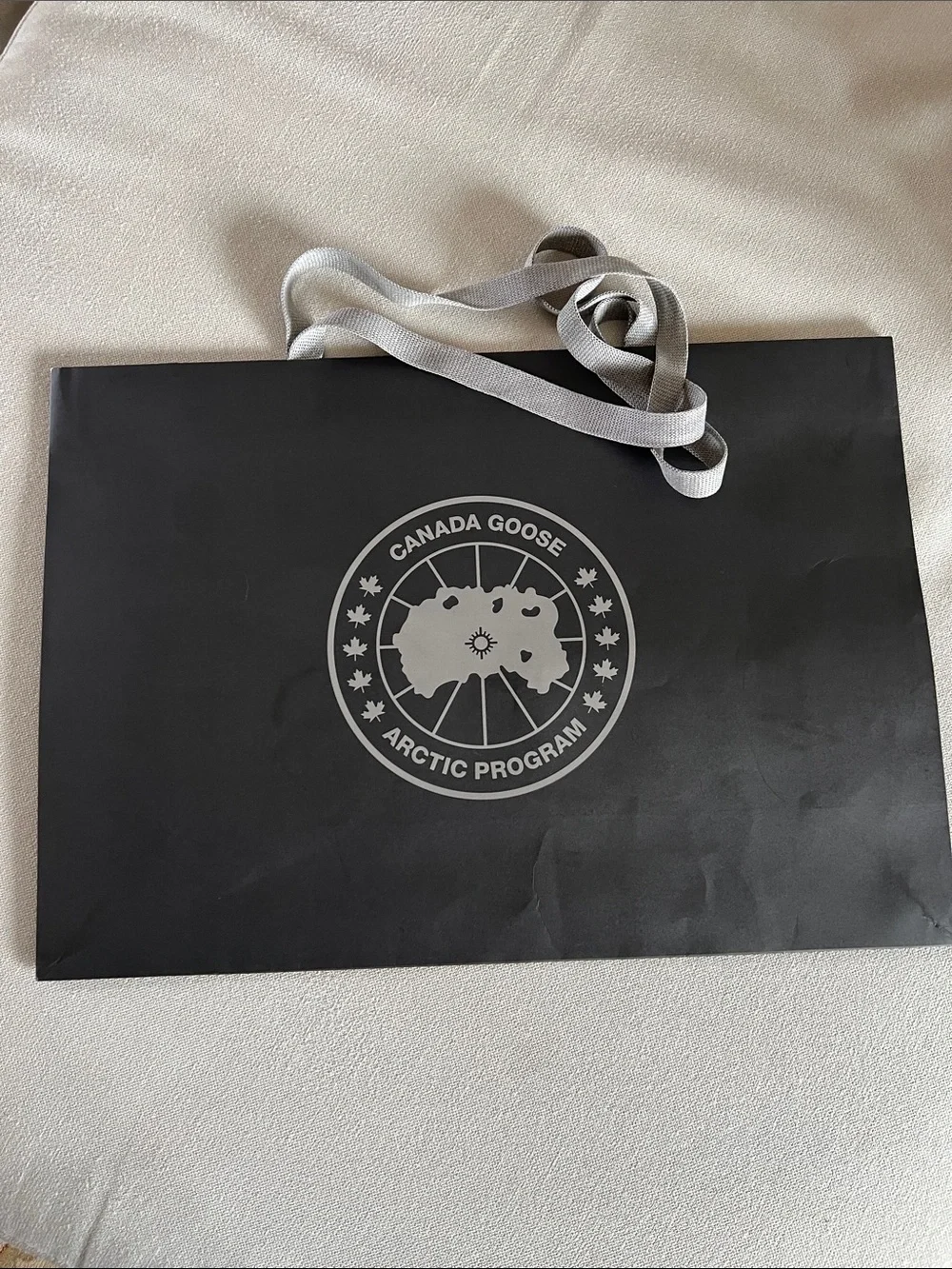 Canada Goose Black Shopping Bag with Gray Handles